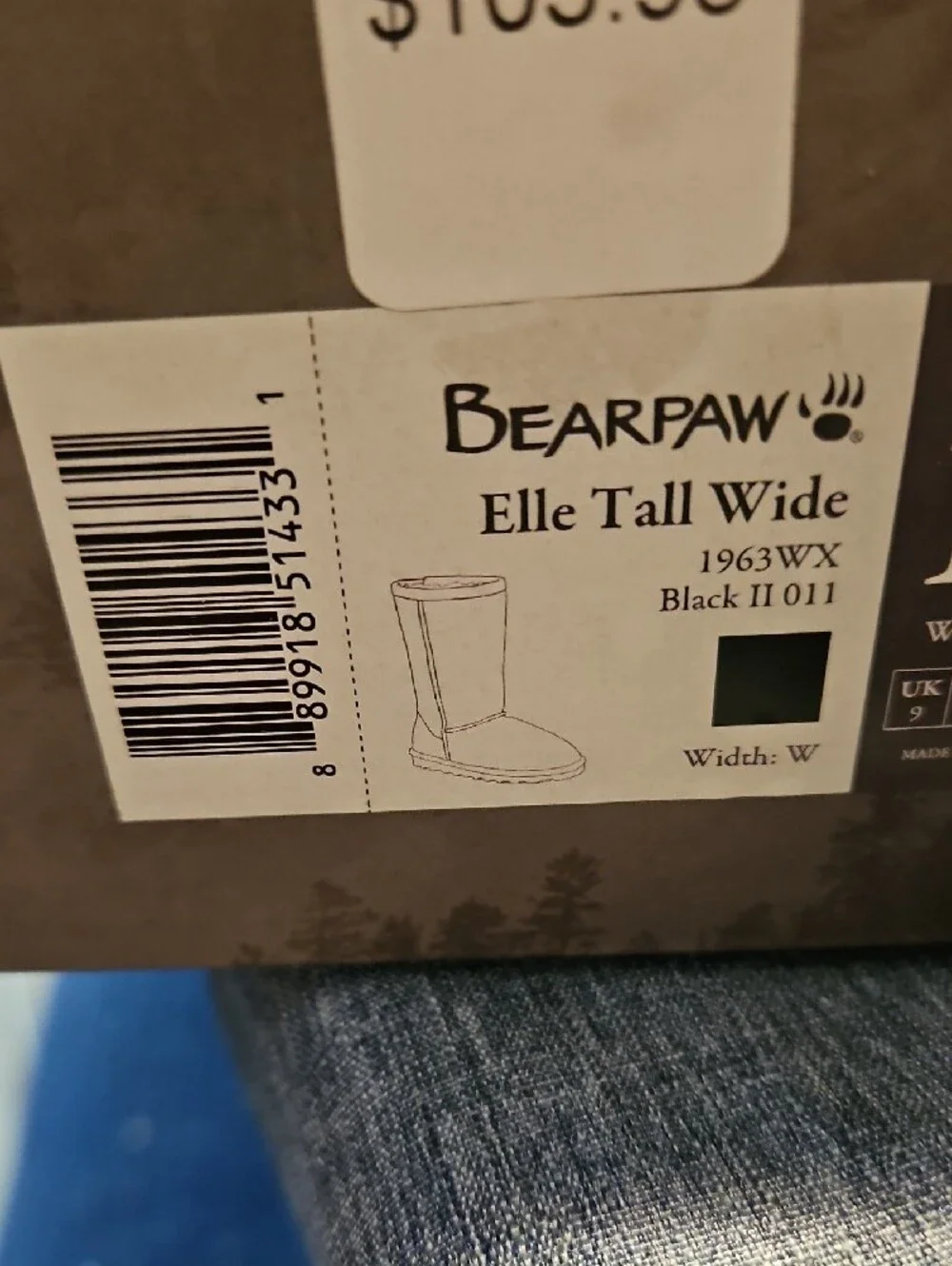 BearPaw Elle Tall Wide Women’s Boots in Black